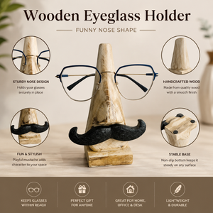 Soporte Decorativo de Madera para Gafas | Divertido Soporte para Gafas con Forma de Nariz, Organizador para el Hogar u Oficina, Idea de Regalo, Artesanía de Primera Calidad, Deluxe - Product Image 5