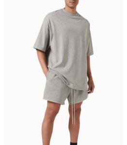 Nouvelle tenue de sport pour hommes, taille plus, deux pièces, manches courtes, col rond, short, été, imprimé personnalisé, tissu en terry, séchage rapide - Product Image 5