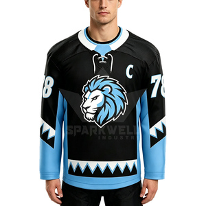 Maillot de hockey sur glace violet personnalisé pour homme, manches longues, nom de l'équipe sublimé, 36, vêtement en polyester anti-humidité - Product Image 3