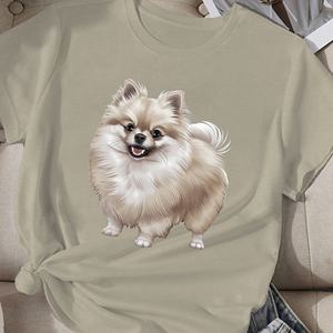 Fluffy Pomeranian Dog Camiseta cómoda para mujer - Product Image 3