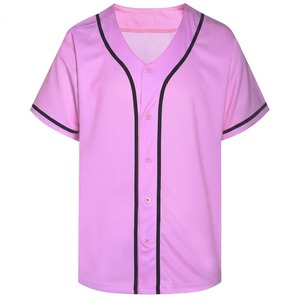 Maillot de baseball unisexe bleu roi, col en V, manches courtes, boutons sur le devant, maille respirante, antibactérien, séchage rapide, écologique - Product Image 4