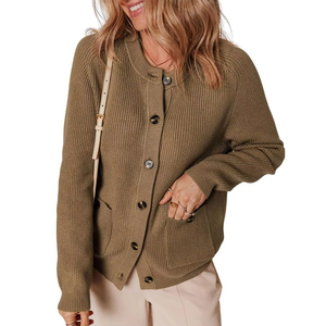 Hot Sale Winter Women's Oversized <b>Cardigan</b> <b>Sweater</b> Comfortable Soft Knitted Casual Long Sleeve Vintage High Quality Wholesale - Product Image 3