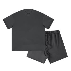 Ensemble T-shirt et Short Streetwear en Coton Lourd 100% Coton, Impression Personnalisée de Haute Qualité, Vente en Gros - Product Image 1