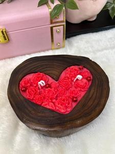 Cuenco de Madera Natural Hecho a Mano con Forma de Corazón de Curio Craft para Hacer Velas y Decoración del Hogar |   Recipiente para Velas de Calidad de Exportación - Product Image 5