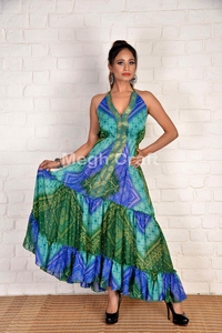 Bohemian <b>Silk</b> Maxi <b>Dress</b> <b>for</b> <b>Women</b> Floral Printed Summer <b>Dress</b> Comfortable Beachwear <b>Dress</b> at Wholesales Price Bulk Export - Product Image 6