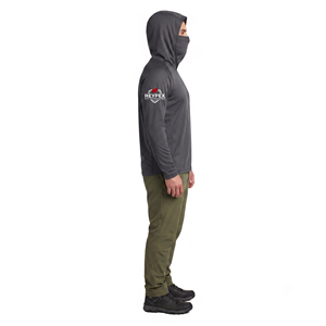 Camisa de Pesca Deportiva Unisex de Manga Larga con Capucha y Protección Facial Integrada, de Secado Rápido, Transpirable y con UPF 50, al por Mayor - Product Image 3