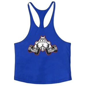 Débardeur de sport moulant pour homme en coton extensible, idéal pour la musculation et les entraînements, tenue décontractée d'été - Product Image 3