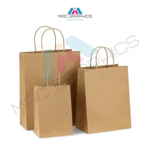 Tùy chỉnh in ấn Shopper Túi Giấy túi giấy chất lượng cao Kraft túi giấy với xử lý