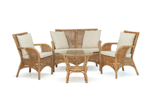 Sofá Modular de Ratán Trenzado CORDELLA, Conjunto de Sillones, Elegante y Cómodo para Sala de Estar, Apartamento, Villa, Hogar, Exterior - Product Image 3