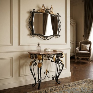 Table console KHP en fer forgé victorien, sur mesure, style antique, avec base en métal pour meuble de salon - Product Image 2