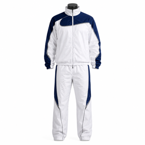 Ensemble de survêtement coupe-vent en nylon pour homme, veste et pantalon de sport légers et imperméables, ensemble d'entraînement athlétique 2 pièces - Product Image 1