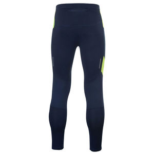 <b>Men's</b> <b>Compression</b> Leggings Full Length Dark Blue Elastic Waist Breathable Cotton Bamboo Fiber Athletic Workout <b>Tights</b> - Product Image 6