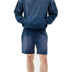 Shorts légers pour hommes en jean délavé, confortables, à taille élastique, pour la vente en ligne en gros - Product Image 1