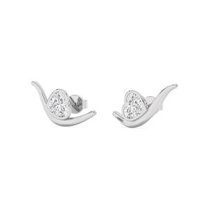 Heart Shape Lab Grown Diamond <b>Earrings</b> 2.02 CTW in 9K Rose Gold Elegant <b>Fine</b> Jewelry for Women and Bridal Gifts - Product Image 5