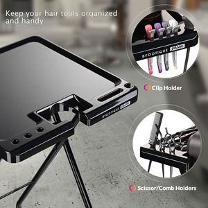 Folding Salon <b>Trolley</b> Tray for Convenient Organization and <b>Mobility</b> - Product Image 3