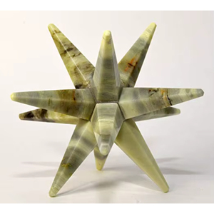 Figura de Cristal de Ágata Natural Serpentina con Estrella Merkaba de 12 Puntas Hecha a Mano, Gema de Feng Shui, Regalo Empresarial - Product Image 2