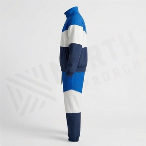 Survêtement unisexe color-block avec fermeture éclair intégrale, style sportif, idéal pour l'automne, en polyester respirant, coupe classique - Product Image 3