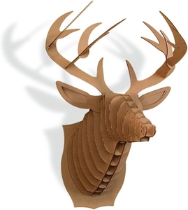 <b>3D</b> <b>Puzzle</b> Aluminum Head Wildlife Deer Animal Sculpture Creative Wall Hanging Art Extravagant Design for Christmas (15.5 Inches - Product Image 2