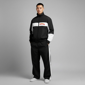 Premium quality 100% nylon Streetwear Waterproof men's tracksuit custom DTF printed logo Jogger & Jacket <b>hip</b> hop 2 Piece Set Men - Product Image 1