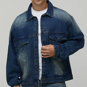 <b>Men's</b> Denim <b>Jacket</b> With <b>Sequin</b> Dot Pattern Zipper Front Turn-down Collar Casual Style Autumn Wear - Product Image 5