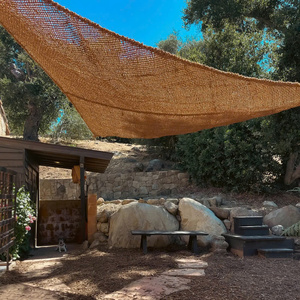 Voile d'ombrage et filet rectangulaire en fibre de coco tissée, robuste, écologique, en tissu de protection solaire pour terrasses extérieures, jardins et plages - Product Image 3