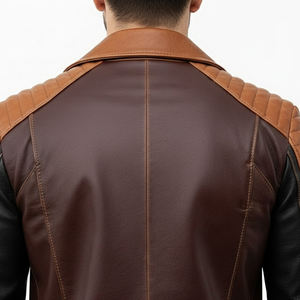 Chaqueta de Cuero para Hombre con Tela de Lona, Impermeable y Resistente al Viento, Estilo Urbano, Ropa Casual de Invierno, Chaqueta de Invierno para Hombre - Product Image 5