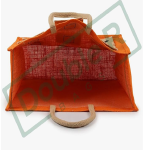 กระเป๋าผ้ากระสอบดีไซน์สร้างสรรค์แบบเปิดปิดได้ สำหรับงาน DIY ช้อปปิ้ง ใช้ในชีวิตประจำวัน นำกลับมาใช้ใหม่ได้ เป็นมิตรต่อสิ่งแวดล้อม เหมาะสำหรับของขวัญและโปรโมชั่น - Product Image 2