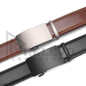 Ceinture formelle en cuir Relevo pour homme, en cuir de vachette, boucle à verrouillage automatique, boucle en acier, durable, ceintures de mode streetwear - Product Image 6