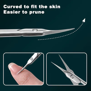 Tijeras para Cutículas de Acero Inoxidable, Rectas y Afiladas, Cortaúñas Curvo, Recortador de Piel Muerta, Pinza para Cutículas, Herramienta Profesional para el Cuidado de las Uñas - Product Image 5