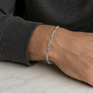 Pulsera de Plata de Ley 925 con Eslabones Figaro y Acabado Pulido, Regalo Unisex para Pedidos Personalizados al por Mayor - Product Image 5