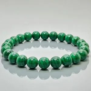 Natural Malachite 8mm Smooth Round AA Grade Gemstone Beads Stretch <b>Bracelet</b> <b>Healing</b> Jewelry Wholesale - Product Image 1
