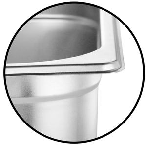 Recipientes para buffet de acero inoxidable 201 de estilo americano, multifuncionales, antiadherentes, de tamaño estándar, para servicio de alimentos, tipo Henry. - Product Image 1