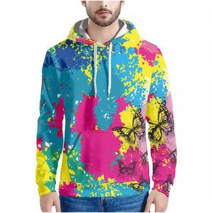 Sweats à capuche OEM pour hommes, sublimation, légers, imprimés, automne, 100% coton, polaire, poche, séchage rapide, haute qualité - Product Image 2