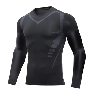 High Quality Full Sleeve Men Swimming <b>Surfing</b> Rash Guard Compression Tops Wholesales Men T Shirt MMA Rash guards - Product Image 1