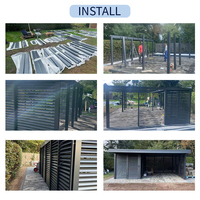 Abri de voiture moderne de luxe en aluminium sur mesure avec protection UV et imperméabilisation pour usage résidentiel dans les jardins
