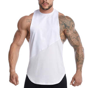 Débardeur pour homme très tendance, de haute qualité, en coton respirant et à séchage rapide, design unique, débardeur blanc sans manches - Product Image 4
