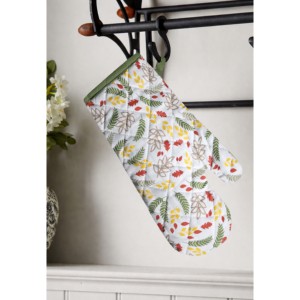 Guantes de Horno de Algodón 100% con Diseño de Hojas Estampadas de Buena Calidad para Uso en Horno y Cocina, Proveedor en India. - Product Image 1
