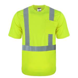 Camiseta polo de seguridad reflectante de poliéster de alta visibilidad para hombre, camiseta de manga corta reflectante para carretera, ropa de trabajo, camiseta de seguridad vial - Product Image 2