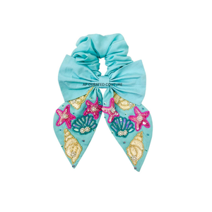 Coleteros azules con diseño de caballito de mar bordado a mano, accesorio de moda para mujer, diseño con cuentas hecho a mano, estilo casual. - Product Image 3