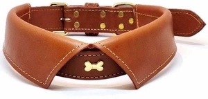 Collar de cuero clásico para perros con ajuste regulable para perros pequeños, medianos y grandes de Divine International India - Product Image 5