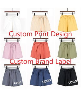 Shorts d'été personnalisés en gros pour femmes – Coupe décontractée en coton, couleur unie, avec cordon de serrage – Tenue active pour femmes - Product Image 2