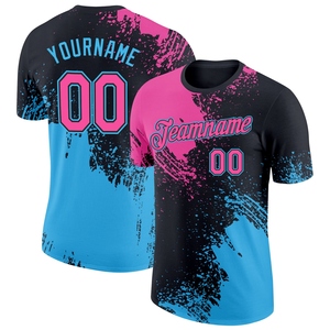Wholesale Direct Industry Best Selling Custom <b>Light</b> Blue White-Royal Performance T-Shirt - Product Image 5