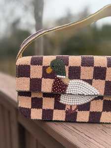 Sac de vacances fait main perlé, motif Mère Canard et Petits Canards - Product Image 2