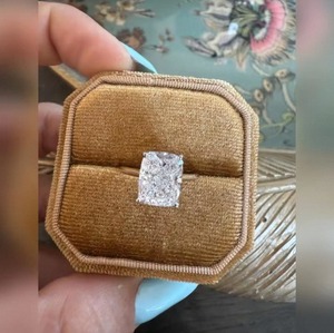 Luxury Cushion Cut Lab Grown <b>Diamond</b> <b>Ring</b> In 9K 14K And 18K Gold For Women Perfect For Engagement Wedding And Anniversary Gift - Product Image 5
