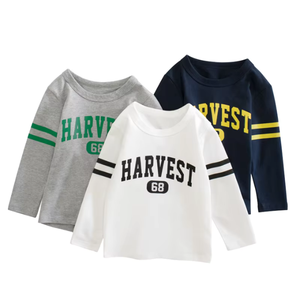 Vêtements d'été pour enfants, garçons et filles, t-shirts à manches courtes 100% coton, décontractés, respirants, écologiques, tailles pour tout-petits, vente en gros - Product Image 5