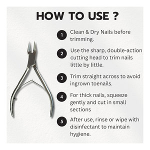 Cortauñas de Grado Quirúrgico de Acero Inoxidable, Corte de Precisión, Cuchillas de Doble Acción, Diseño Ergonómico Compacto, Duradero y Afilado - Product Image 5