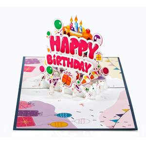 Tarjeta de felicitación 3D emergente para cumpleaños - la mejor opción para amigos y compañeros - Product Image 2