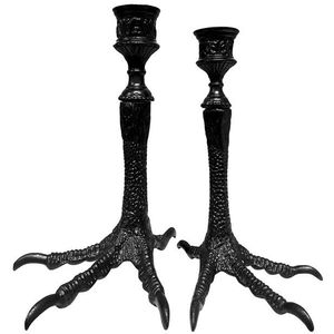 Ensemble de bougeoirs en métal Halloween, motif pied de corbeau et griffe d'oiseau, style gothique, centre de table - Product Image 6