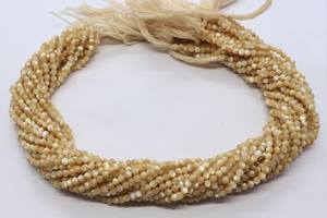 AAA Natural Mother Of Pearl Faceted Rondelle Beads 3 MM Yellow MOP <b>Shell</b> Gemstone Beads 13 Inch Mother Of Pearl Rondelle Beads - Product Image 6