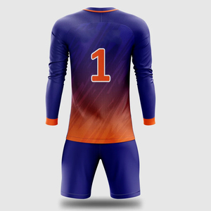 Uniformes profesionales personalizados para porteros, camisetas de fútbol de manga larga y pantalones cortos a juego para entrenamiento en equipo - Product Image 3